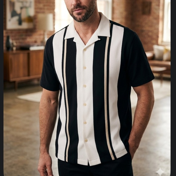 Nat Nast Other - Nat Nast Luxury Originals Mens 100% Silk Shirt large Bowling Retro Rockabilly